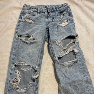 American Eagle Outfitters Light Blue Distressed Men's Jeans